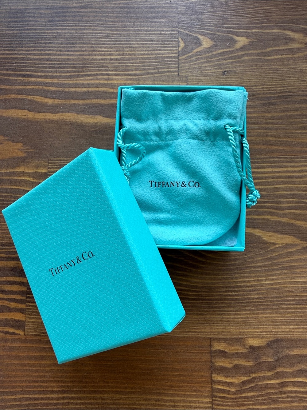 Tiffany & Co. Jewelry Box and Suede Pouch - Robin's Egg Blue